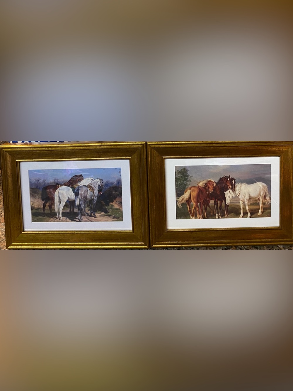 Pair of Horse Equestrian Reproduction Framed Prints Each 5 x 7 - Picture 2 of 4